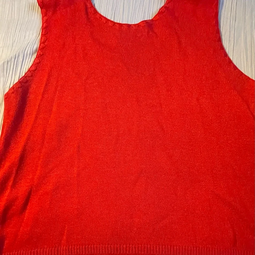 San Remo cardigan sweater and matching tank red with‎ black size XL vintage